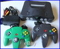 100% Nintendo 64 N64 Game Console System 2 Controllers Retro Bundle Vintage Lot
