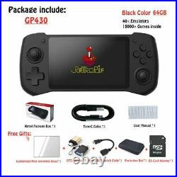 15000+Games GP430 Handheld Game Console Retro Black 64 GB Game Player PS1/PSP