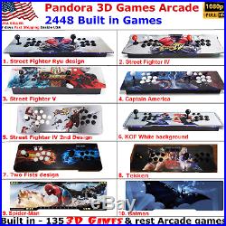 2019 Pandoras Box 135 3D Video game Machine 2448 Retro Arcade Game Console