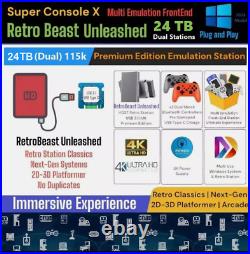 24TB Super Console X Unleashed 115k 412Sys+ Premium Edition Retro Pro x5 Games