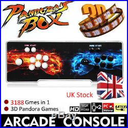3188 In 1 3D/2D Pandora's Box 12 Retro Home Game Players Arcade Console 1280P HD