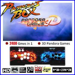 3D Pandora's 2400-in-1 Family Retro Video Game 2 Controller Arcade Console