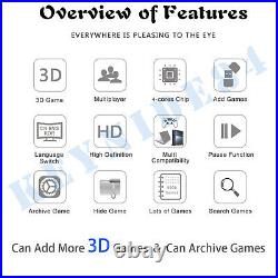 8000 Games 3D Pandora Box Arcade Machine Retro Video Game Console Double Sticks