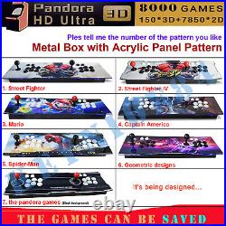 8000 Games 3D Pandora Box Double Sticks Arcade Console Machine Retro Video Games