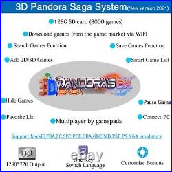 8000 in 1 3D Wifi Pandora's Saga EX Box DIY Kit Arcade Retro Video Game Console