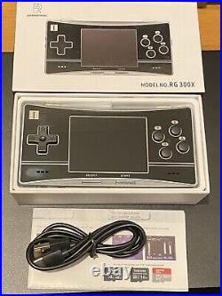 ANBERNIC RG300X Handheld Retro Game Console Black & Silver 2OS &+32Gb Of Games