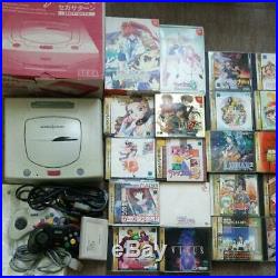 AS IS Sega Saturn Console Boxed & Huge lot Soft Set Retro Game