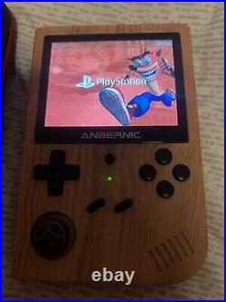 Anbernic RG351V Wood Style Retro Handheld Gaming Device 128gb Fully Loaded