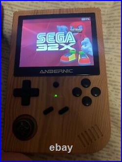 Anbernic RG351V Wood Style Retro Handheld Gaming Device 128gb Fully Loaded