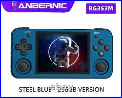 Anbernic Rg353m Retro Game Console Handheld (256gb) + Case + Screen Protector