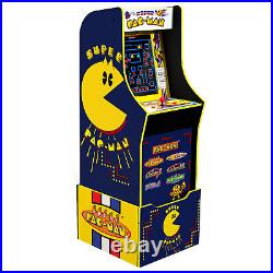 Arcade 1UP Super Pacman 7 in 1 Arcade with Riser Retro Video Game Cabinet