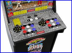 Arcade 1Up Street Fighter 3 in 1 Retro Video Game Cabinet with Riser