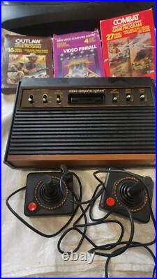 Atari 2600 CX-2600 Retro Console MADE IN HONH KONG WOODY VERSION WITH BOX GAMES Atari 2600 CX-2600 Retro Console MADE IN HONH KONG WOODY VERSION WITH BOX GAMES