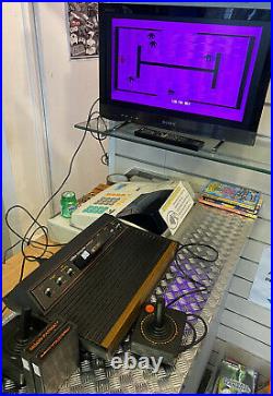 Atari 2600 Woody Console + 2 Joysticks + 5 Games Bundle GWO Free P+P Retro