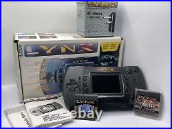 Atari lynx 2 console boxed With 3 Games 100% Mint. 1980's. Retro Classic