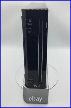Black Nintendo Wii Console Retro Bundle with 8 Games, 2 Remotes, HDMI Adapter