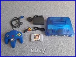 Blue Transparent Nintendo 64 N64 Console controller & Goldeneye game CHEAP RETRO Blue Transparent Nintendo 64 N64 Console controller & Goldeneye game CHEAP RETRO
