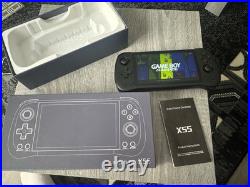 Boxed Powkiddy X55 Retro Gaming Handheld Console Black with games Boxed Powkiddy X55 Retro Gaming Handheld Console Black with games