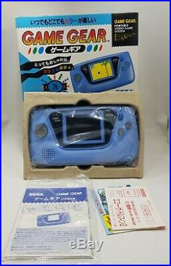 Brand New Sega Game Gear Console HGG-3211 Tested Japan Retro Blue NIB MINT gg