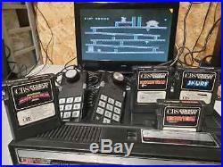 Colecovision Console and 4 games donkey avenger smurf mouse trap retro Working