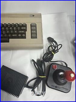 Commodore 64 Retro Gaming With Power Cable And Joy Stick