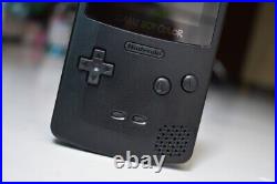 Funnyplaying Retro Pixel IPS Q5 Game Boy Color With Laminated Lens, All Black