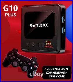 G10 Plus 128gb (42k Uprated) Retro Arcade Game Box Console + Case