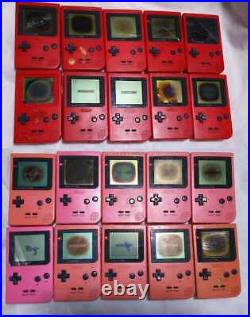 GAME BOY POCKET Lot of 20 Junk for parts Nintendo console MGB-001 pink red retro