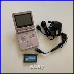Game Boy Advance SP Pink Vintage Retro Games Console Bundle FREE P&P (B1B)