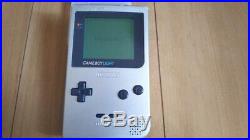 Game Boy Gameboy GB Light Silver Console Nintendo working games retro