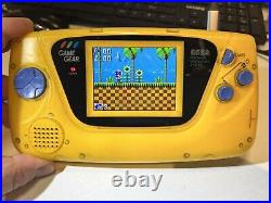 Game Gear Console LCD UPGRADED CUSTOM YELLOW CASE RETRO SIX