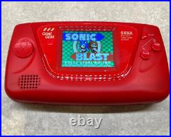 Game Gear Console LCD UPGRADED RED CASE RETRO SIX