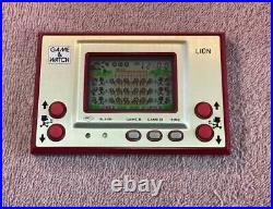Game Watch Lion Nintendo Retro Vintage Maintained Substance With Box Tested