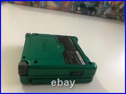 Gameboy Advance SP with Backlit IPS V2 Screen Mod Rayquaza Shell Retro Pixel