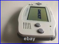 Gameboy Advance with Backlit IPS V2 Screen Mod White Shell and Lens Retro Pixel