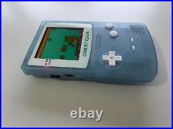 Gameboy Colour with Backlit IPS Screen Mod Custom Baby Blue Shell Q5 Retro Pixel