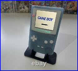 Gameboy Colour with Backlit IPS Screen Mod Custom Baby Blue Shell Q5 Retro Pixel