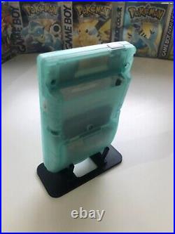 Gameboy Colour with Backlit IPS Screen Mod Custom Teal Shell Q5 Retro Pixel