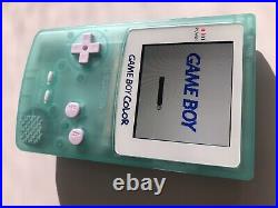 Gameboy Colour with Backlit IPS Screen Mod Custom Teal Shell Q5 Retro Pixel