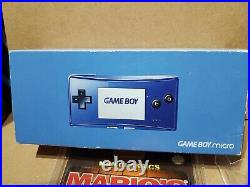 Gameboy Micro Blue Nintendo boxed retro handheld console