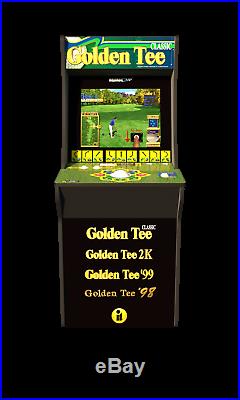 Golden Tee Retro Golf Video Game Arcade 1 UP Machine with Riser Arcade1UP Cabinet