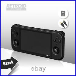 Handheld Retro Game Consoles 4000mAh for Retroid Pocket 3 PS2 (2G+32G Black)