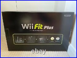 Mint Box Black Nintendo Wii Console & Balance Board & Fit Plus Game Rare Retro
