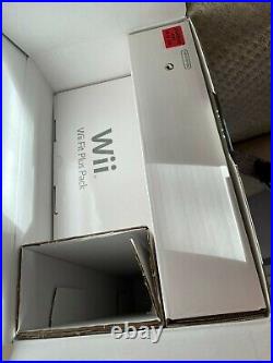Mint Box Black Nintendo Wii Console & Balance Board & Fit Plus Game Rare Retro