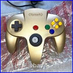 N64 Gold Console system complete Japanese retro game Nintendo 64 with 8games