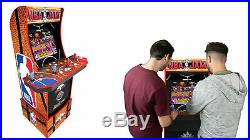NBA JAM Arcade1Up Retro Gaming Cabinet Machine with Riser/Stool & Light Up Marquee