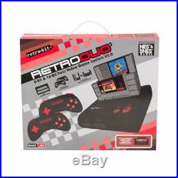 NES SNES Retro-Bit Retro Duo Twin Video Game System, Red/Black v3.0 NEW