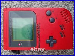 NINTENDO ORIGINAL GAME BOY RED RETRO VINTAGE GENUINE WITH Tetris & super mario