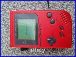 NINTENDO ORIGINAL GAME BOY RED RETRO VINTAGE GENUINE WITH Tetris & super mario