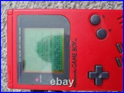 NINTENDO ORIGINAL GAME BOY RED RETRO VINTAGE GENUINE WITH Tetris & super mario